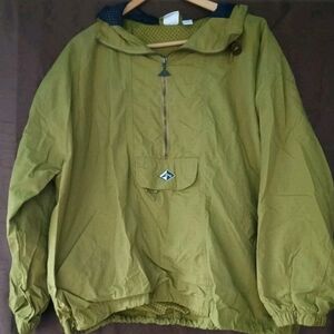 3 For $15 Sale Vintage Actra Green Windbreaker with Hood Women's Small Gorpcore